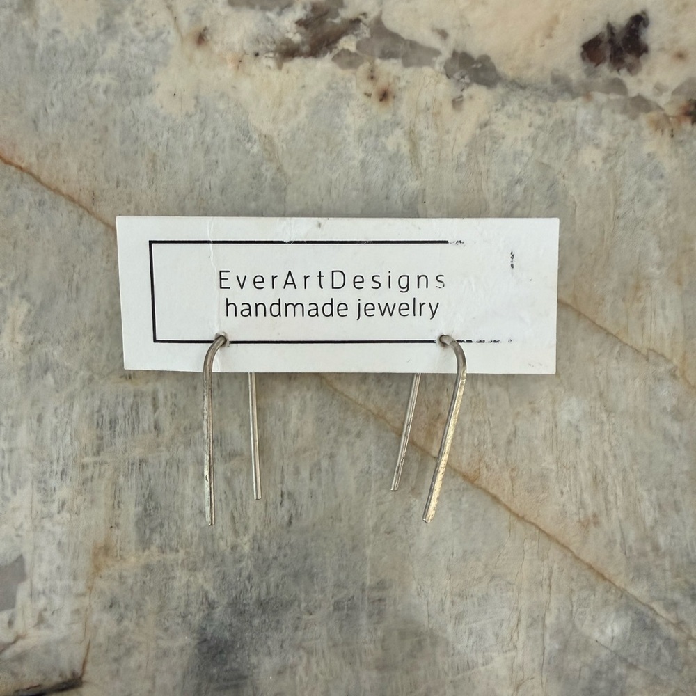 Modern Silver “Staple” Earings